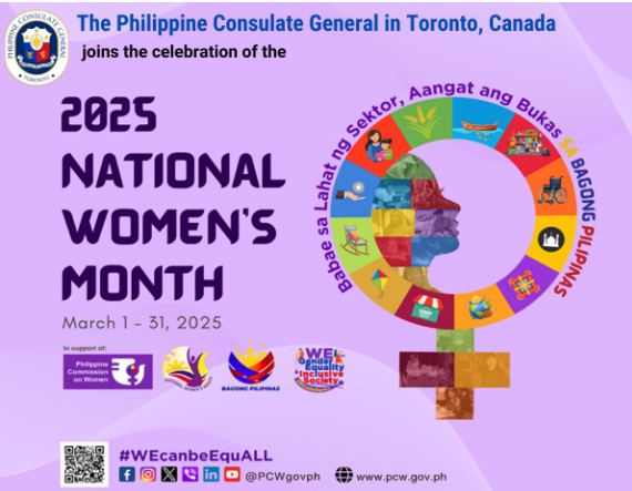 PHILIPPINE CONSULATE GENERAL IN TORONTO HIGHLIGHTS FILIPINO FOOD AND FASHION TO CELEBRATE WOMEN’S MONTH