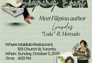 Book Signing Event with Filipina Author @ Makilala Eatery in Toronto