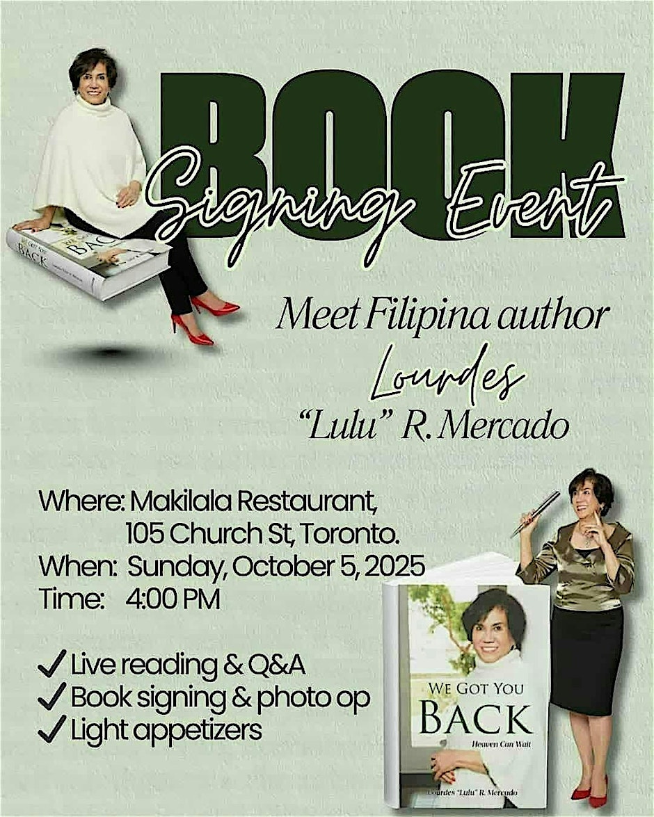 Book Signing Event with Filipina Author @ Makilala Eatery in Toronto